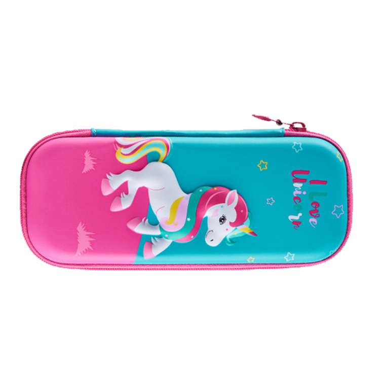 small  box fabric bear color high quality glitter pvc pencil case