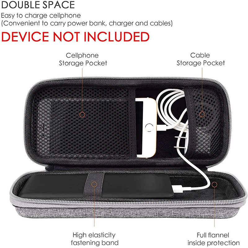 Light Grey Powerbank Hard Travel Case Compatible RAV Power Bank