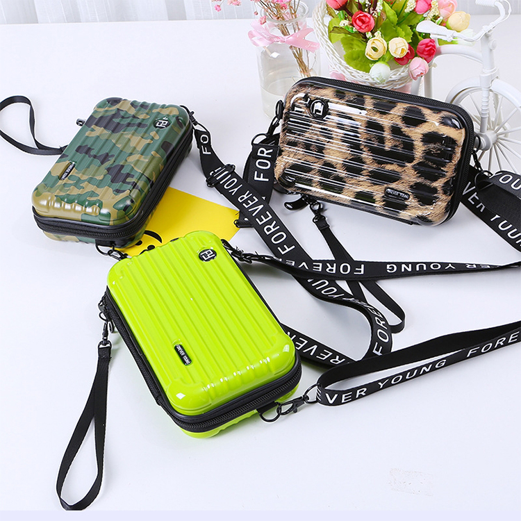 custom various colors portable abs cosmetic bag
