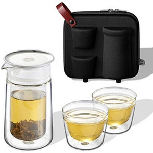 customized portable traveling coffee tea maker tritan tea set eva protective case for tea set cup