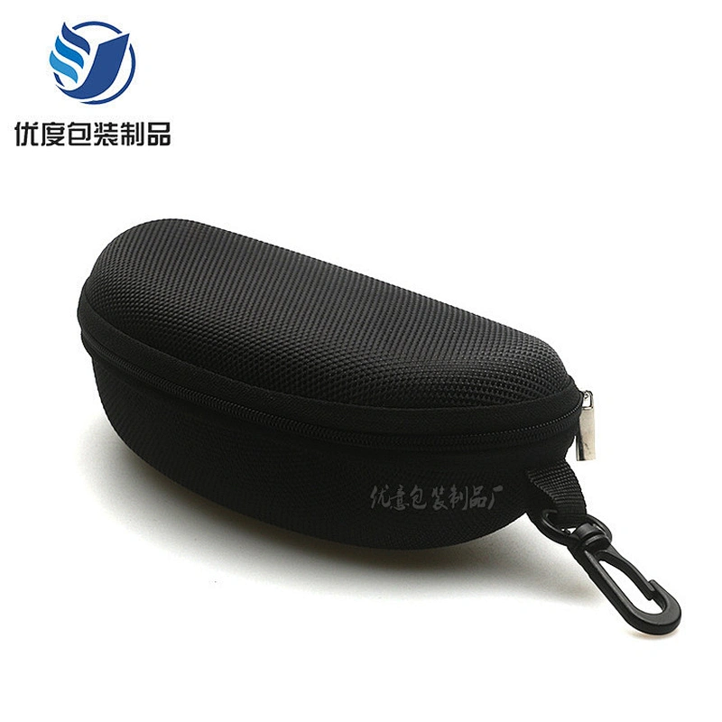 Black Color Triangle Eyeglasses Storage Box Pu Leather Sunglasses EvaCase Folding Made In China