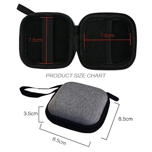 Original Factory  Waterproof Portable Zipper Storage  Protective Eva Earphone Headphone Cases For MP3 Earbuds