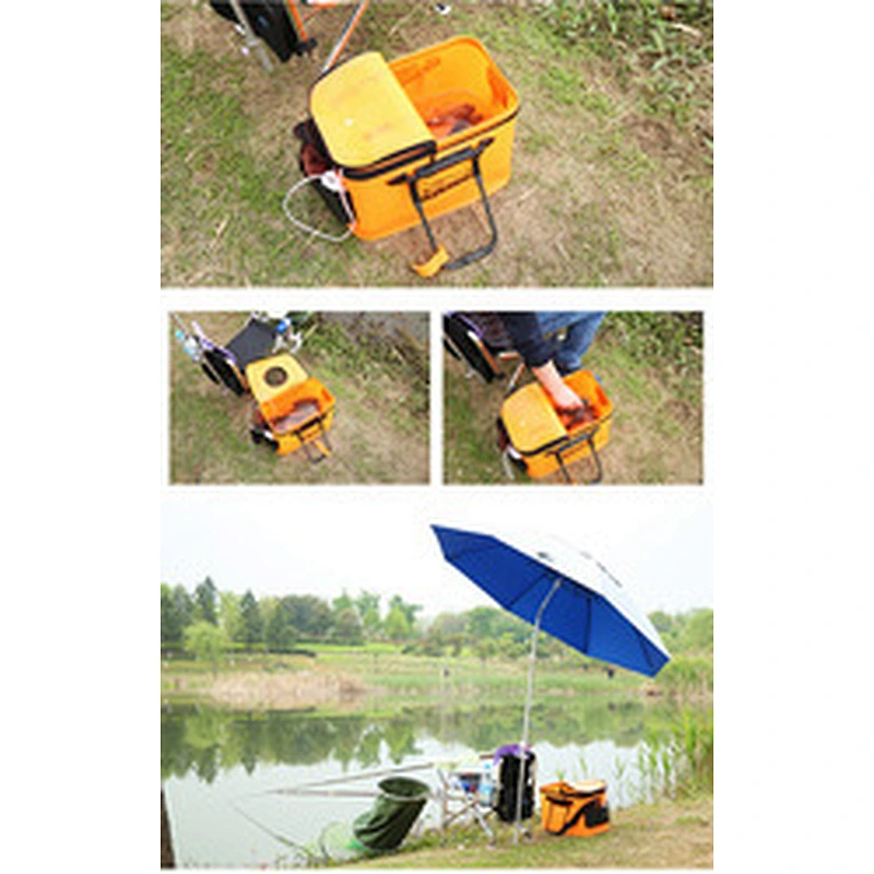customized eva bucket multi-function foldable live fishing bucket
