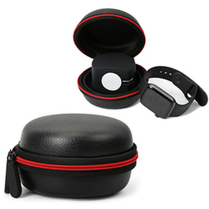 watch travel pouch case leather embossed logo