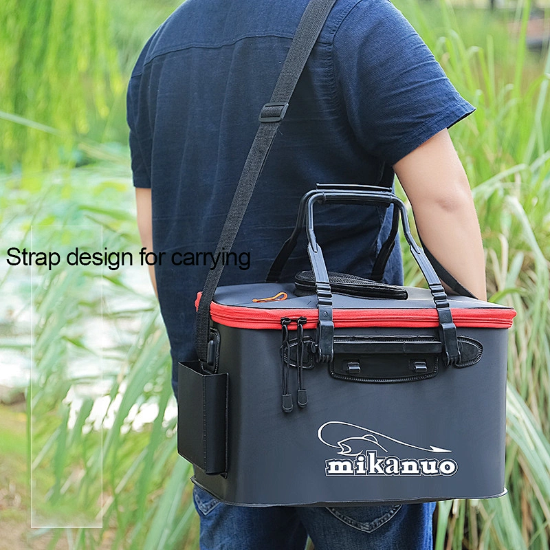 customized eva bucket multi-function foldable live fishing bucket