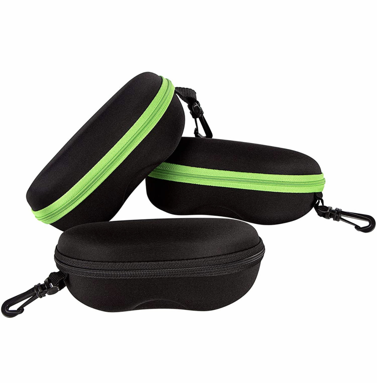 2022 in stock wholesale eva hard shell black zipper case for glasses