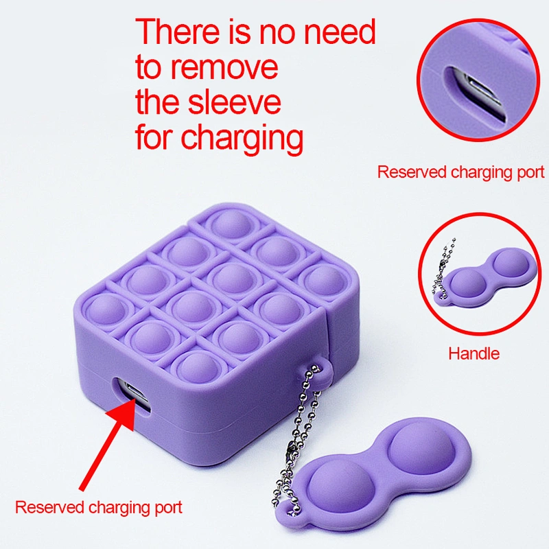 Suitable for Airpods 1nd generation / 2nd Wireless earbud cases Silicone decompression earphone case Color headphones case