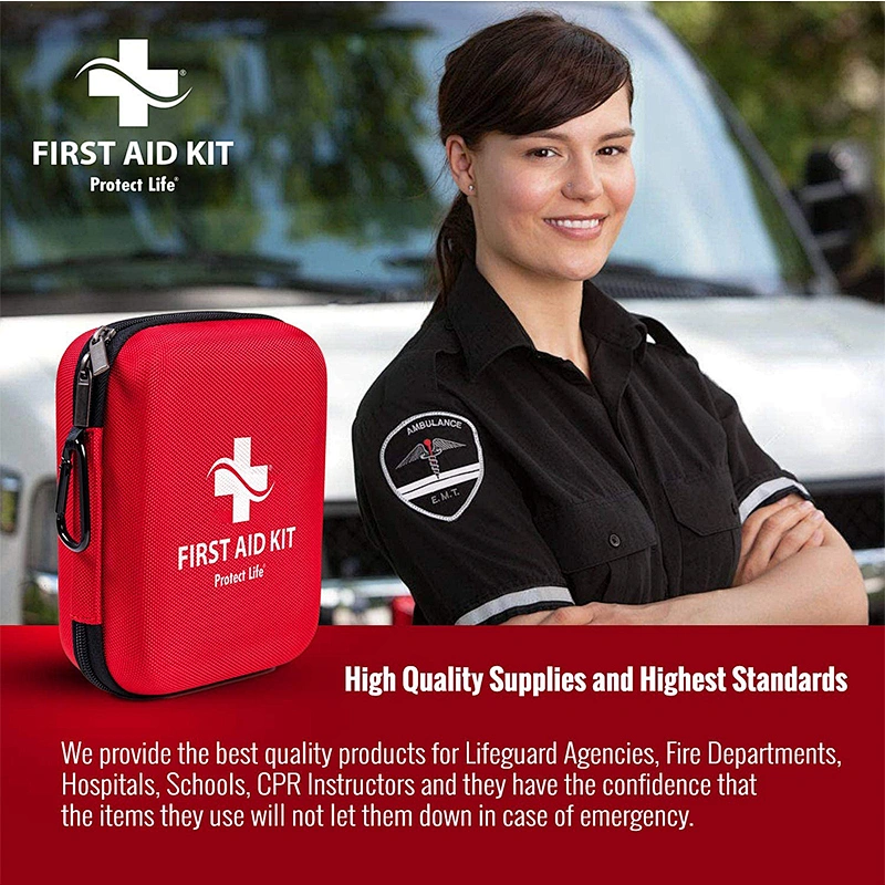 Original Factory Pu Leather Custom Logo Lightweight  Hard Shell Eva Shockproof First Aid Case