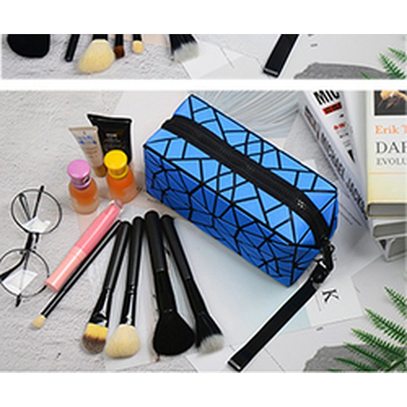 new design premium vinyl pastel natural cosmetic toiletry bag with zip