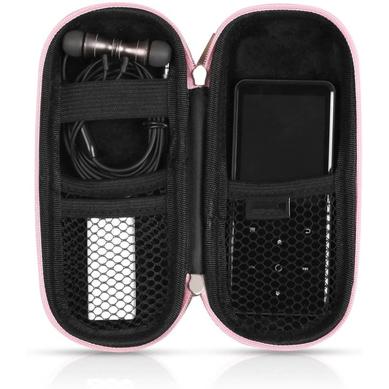 Custom Small MOQ RTS Pink QC20 MP3 Player Carrying EVA Hard Case Cover for Digital Voice Recorders