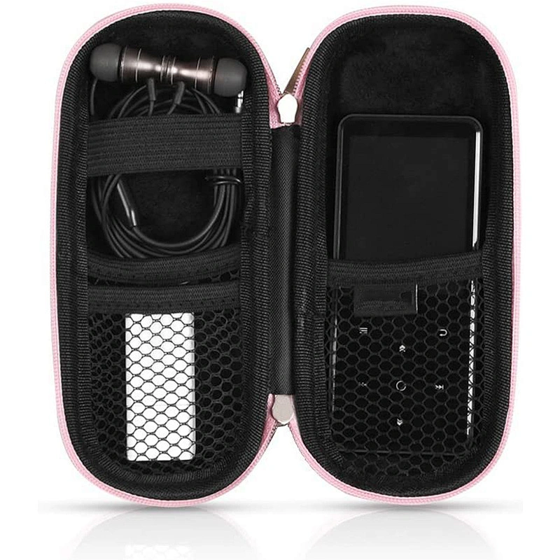 Custom Small MOQ RTS Pink QC20 MP3 Player Carrying EVA Hard Case Cover for Digital Voice Recorders