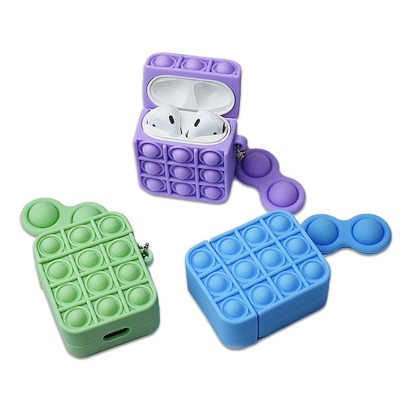 Suitable for Airpods 1nd generation / 2nd Wireless earbud cases Silicone decompression earphone case Color headphones case