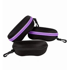 2022 in stock wholesale eva hard shell black zipper case for glasses