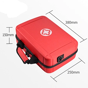 Small MOQ Custom RTS Travel Red Cross Hard Shell Waterproof First Aid Kit Big Eva Case With Shoulder