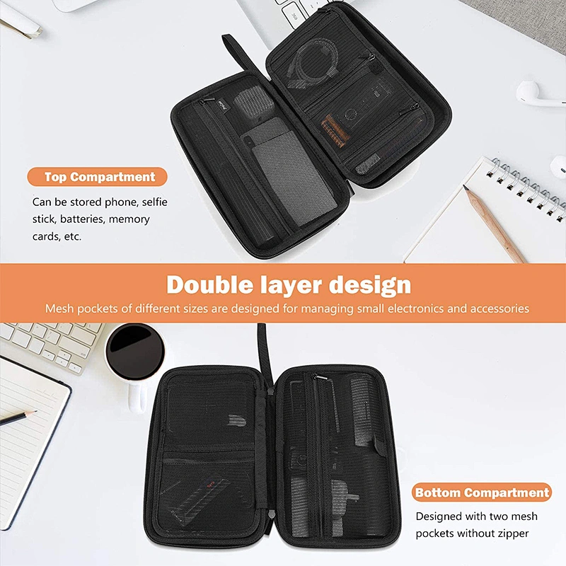 Electronics Accessories Charger Hard Travel Tech Organizer Case Bag for Hard Drive USB Cables Power Bank SD Memory Cards Earph