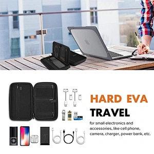 Electronics Accessories Charger Hard Travel Tech Organizer Case Bag for Hard Drive USB Cables Power Bank SD Memory Cards Earph
