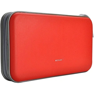 Storage Holder Organizer Wallet Red Wismart 72 Capacity Heavy Duty CD DVD Blu-ray Media Case