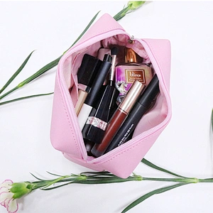 black waterproof frosted cosmetic black lipgloss bags zip