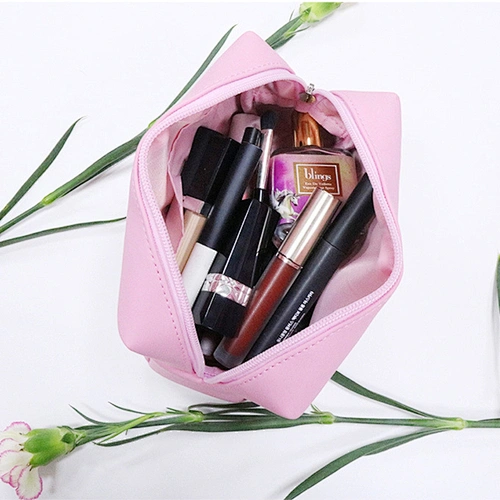 black waterproof frosted cosmetic black lipgloss bags zip