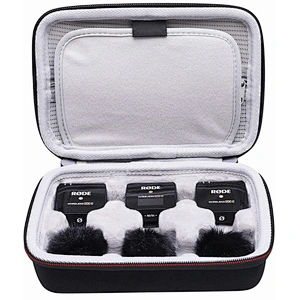 eva Microphone Wireless Hard Storage Case for Rode Microphone Wireless GO II Dual Channel Wireless Microphone System