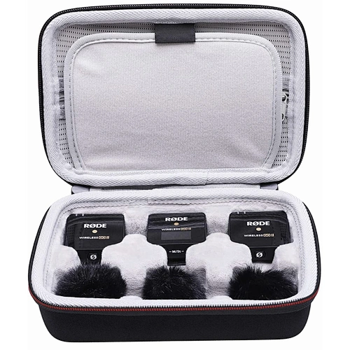 eva Microphone Wireless Hard Storage Case for Rode Microphone Wireless GO II Dual Channel Wireless Microphone System