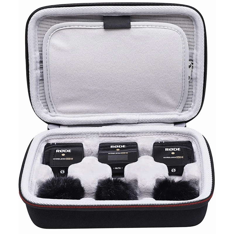 eva Microphone Wireless Hard Storage Case for Rode Microphone Wireless GO II Dual Channel Wireless Microphone System