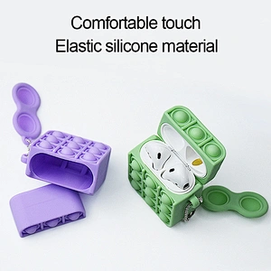Suitable for Airpods 1nd generation / 2nd Wireless earbud cases Silicone decompression earphone case Color headphones case