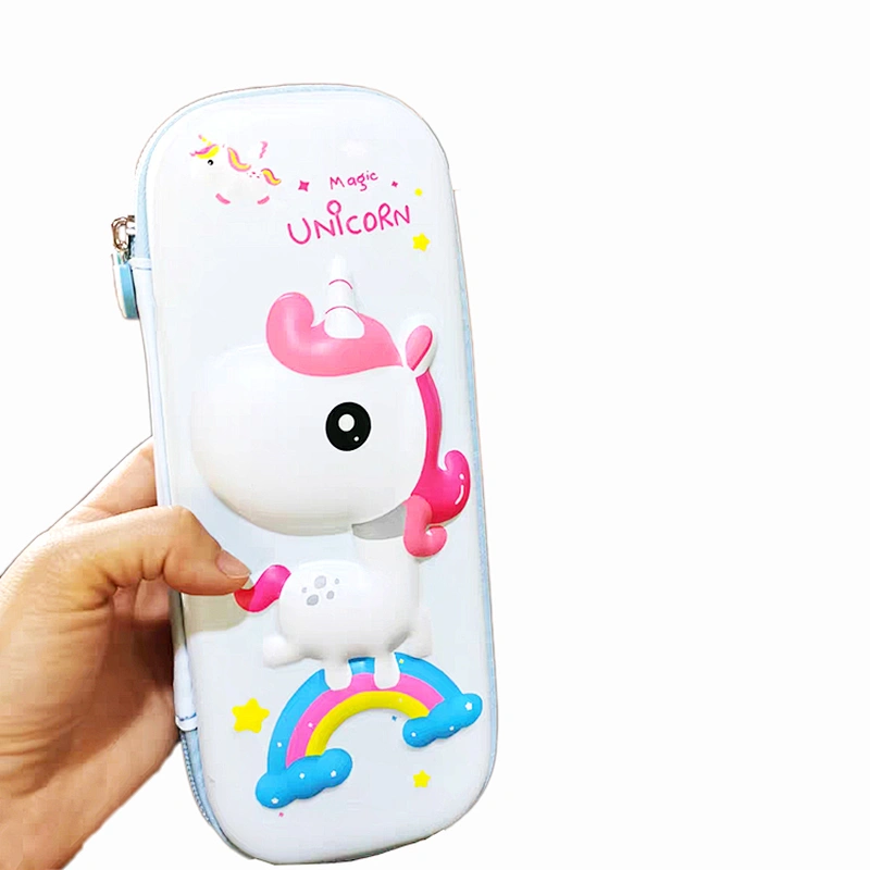 white shaped cylinder flexible rubber portable 3d cool pencil cases