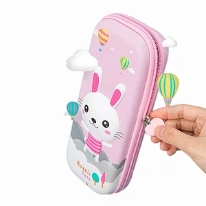 eco friendly hardtop plush shoe jelly sequin milk standing popup pencil case bag