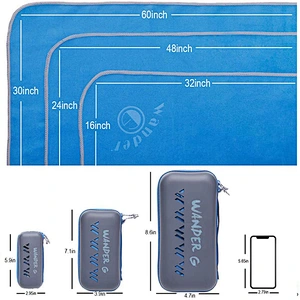 Custom Portable Eva  Microfiber Fast Drying Towel Case for Travel Beach Hiking Backpacking Yoga Gym Sports