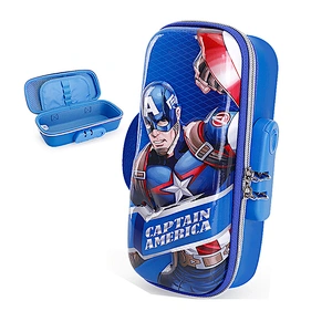 Eco Friendly Big Capacity Usb Custom Printed  Student Organizer Unique Zip Pencil Case For Kids