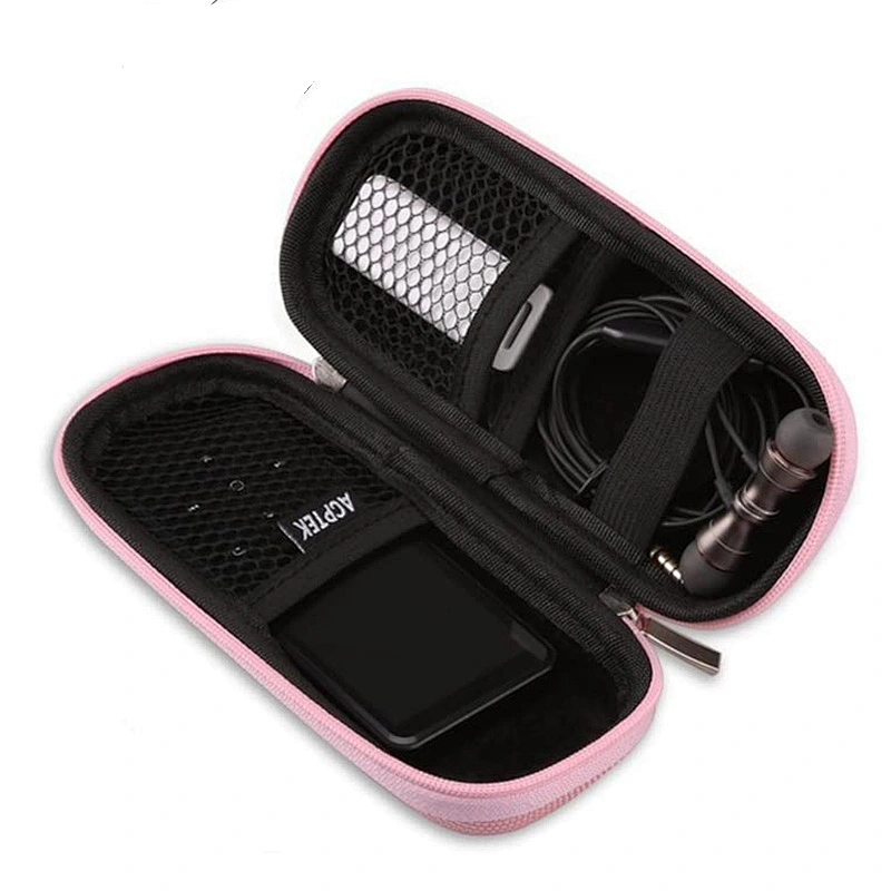 Custom Small MOQ RTS Pink QC20 MP3 Player Carrying EVA Hard Case Cover for Digital Voice Recorders