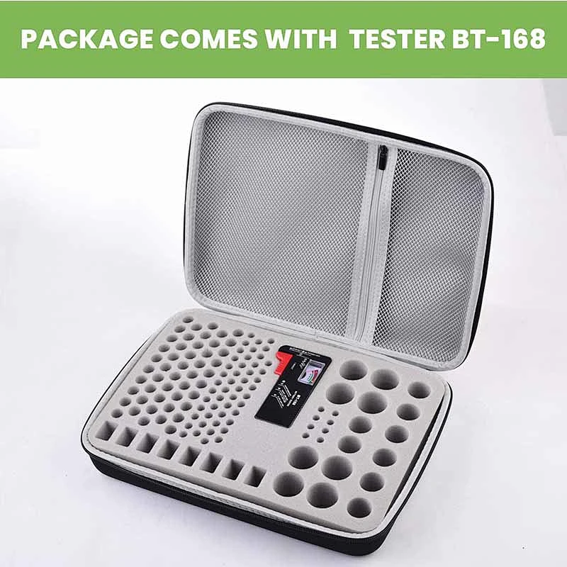 Hard Shell Portable Eva Material Molded  Zipper Polyester Foam Portable Big Tool Case for battery organizer holder