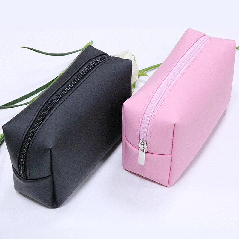 black waterproof frosted cosmetic black lipgloss bags zip