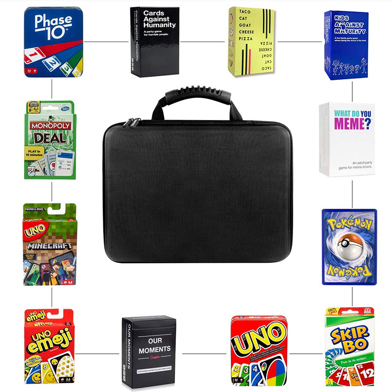 Carrying Case for 2400+ Magic Cards. Fits Main Game - C.A.H./Meme/MTG/UNO/Card Sleeves and All Other Card Games with Sho