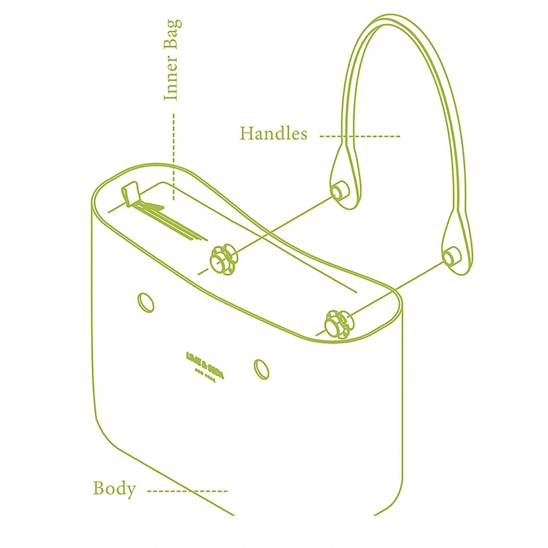 new design yellow classic obag large women handbag with handles and innerbag