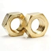 Factory Wholesale M2 M3 M4 M5 M6 M8 M10 M12 Brass Hex Nut Metric Threaded Hexagon Metal Machine Nuts