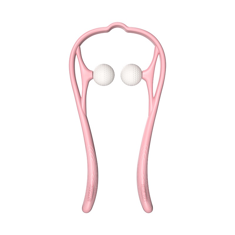 Shoulder and neck massager ball tool plastic handheld manual U-shaped neck massager
