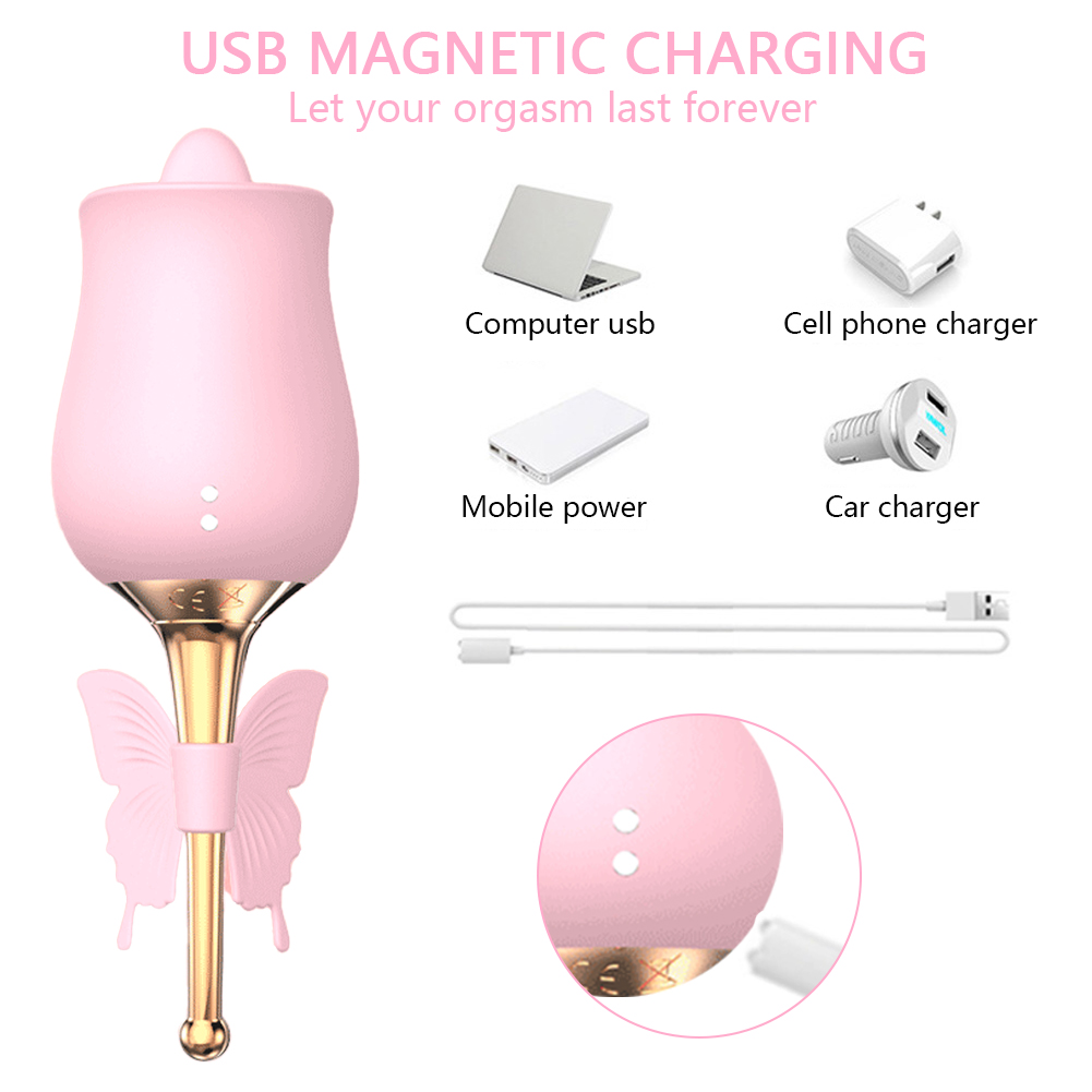 Rose Toy Pleasure for Women, Rechargeable & Waterproof, G Spot Clitoral Vibrator with10 Modes for female masturbation toy