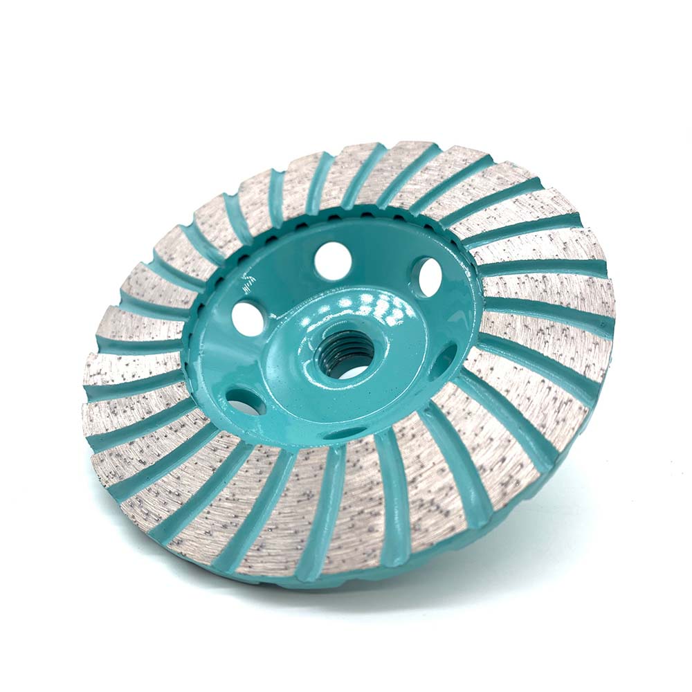 turbo type single side row cup wheel