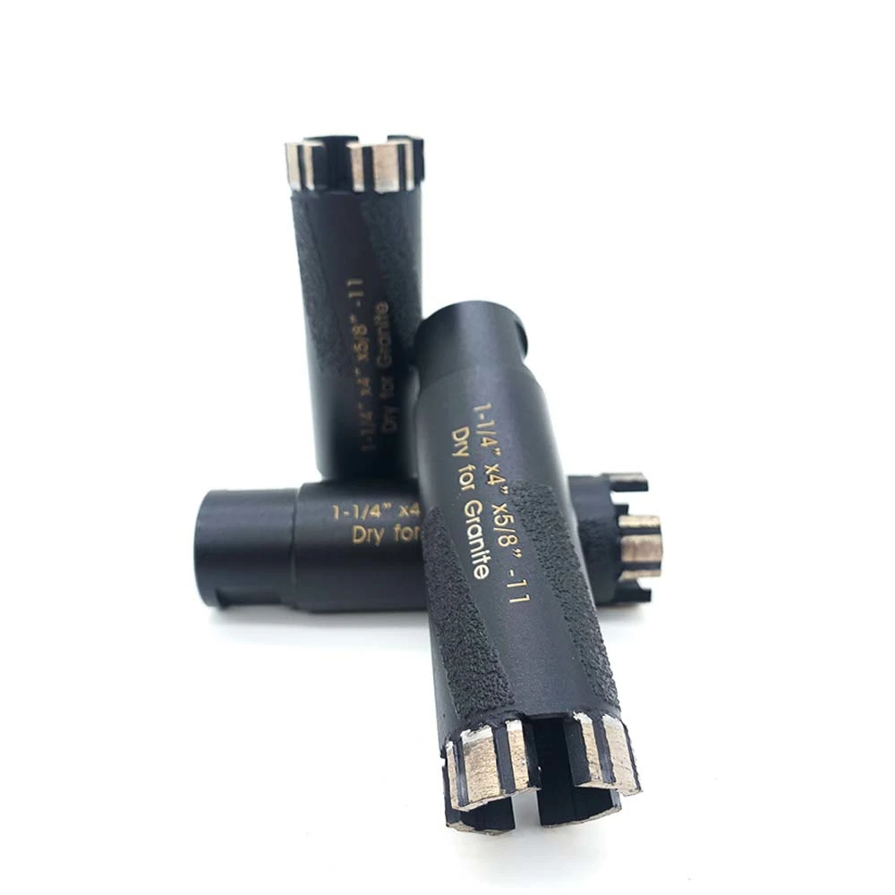 laser brazed turbo dry core bit for granite