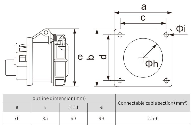 16a industrial socket male female socket connector - NANTE
