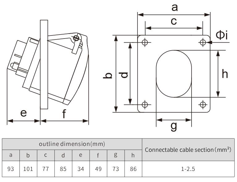 concealed socket power socket industrial plug - NANTE
