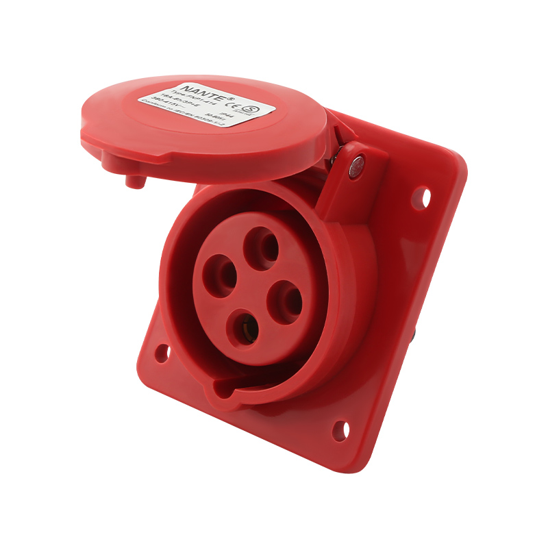 16A 4poles Dark Inclined Industrial wall switch and socket