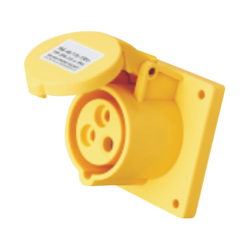 waterproof 16a industrial socket outlet panel mount socket