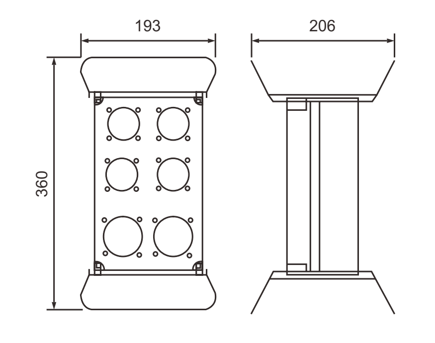 Industrial outdoor waterproof portable distribution box