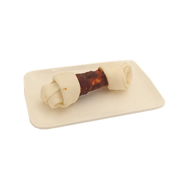 Cowhide Knotted Bone B Twined By Duck