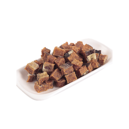 Salmon Cubes With Fishskin