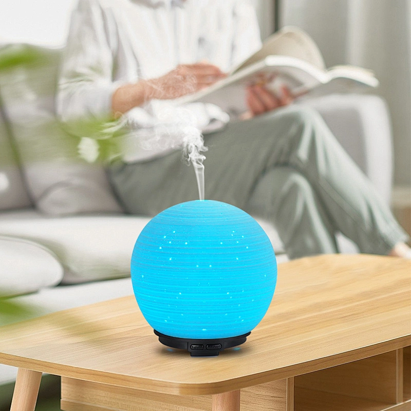wholesale 100ml hand make ceramic essential oil ultrasonic fragrance aromatherapy 7 color light aroma diffuser