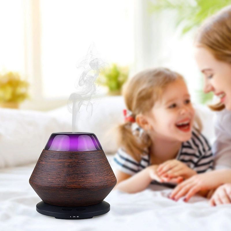 Mini portable scent air humidifier 7 colors LED light cool Mist classical natural resin essential oil diffuser